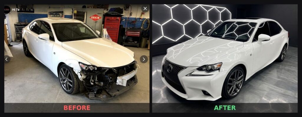 Lexus-IS-before-and-after-Bumper-Repair-at-Hi-Tech-Auto-Collision-Repair